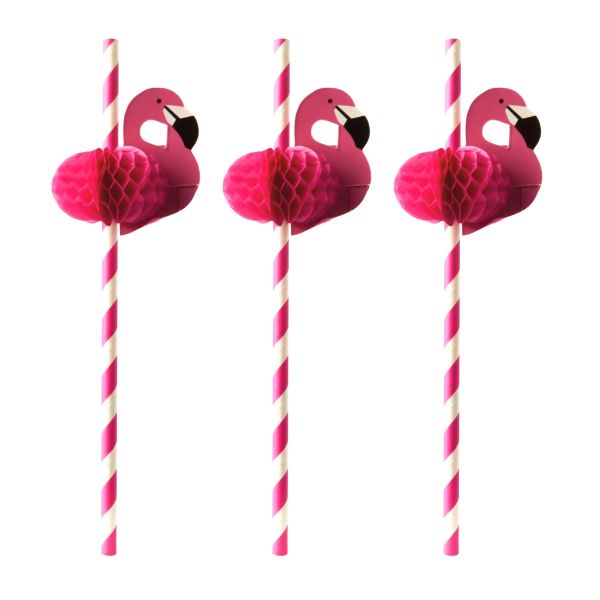 Słomka papierowa Papstar Flamingo